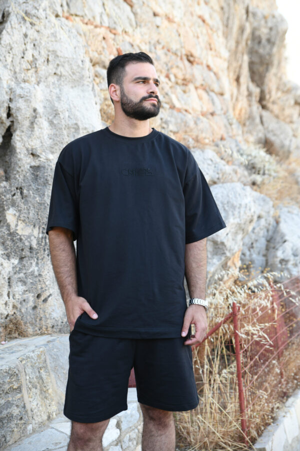 T-shirt CAMVAS - Sand Beige / Μαύρο