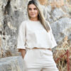 T-shirt CAMVAS - Sand Beige / Μαύρο