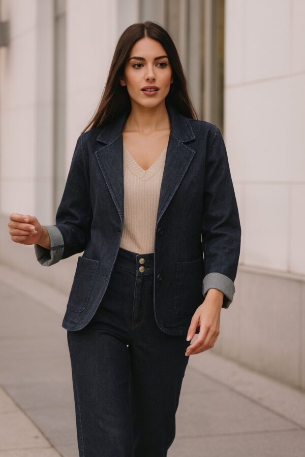 Denim Set – Blazer & Παντελόνι
