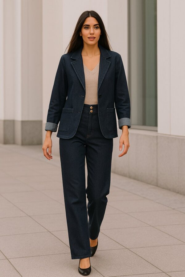 Denim Set – Blazer & Παντελόνι