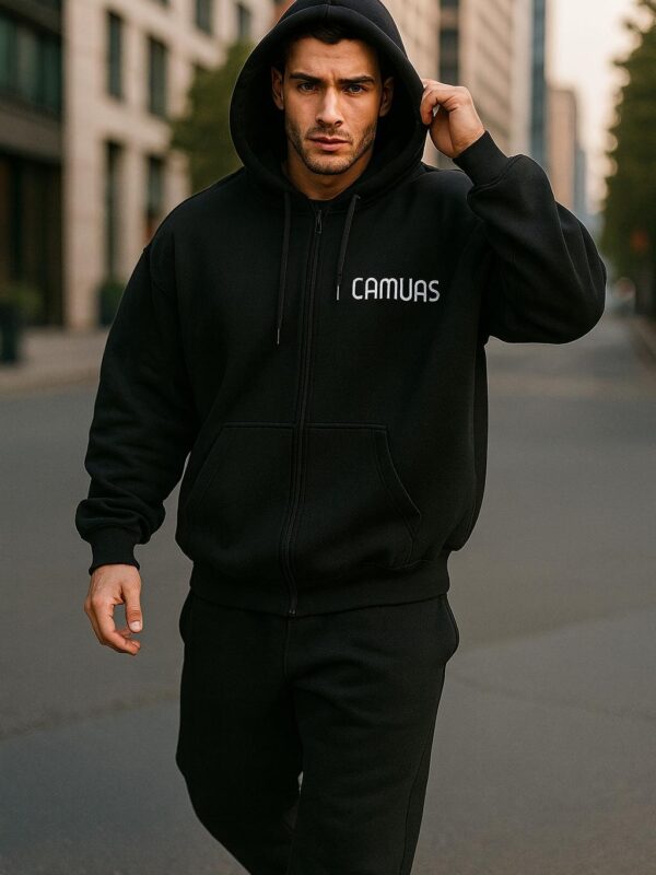 Hoodie  Set Unisex Μαύρο