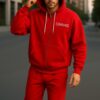 Hoodie Set Unisex Κόκκινο