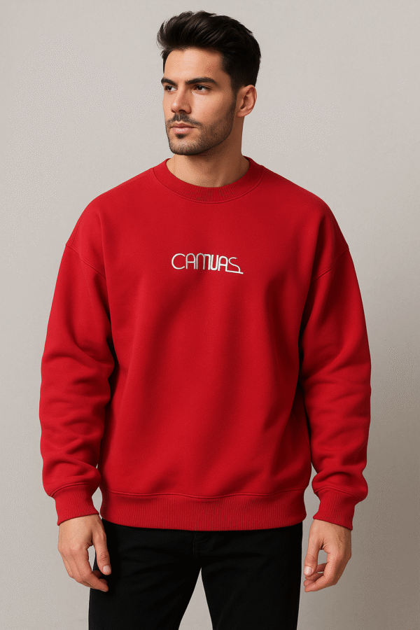 Oversized CAMVAS Sweatshirt – Red