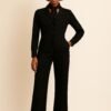 Black Jacquard Jumpsuit