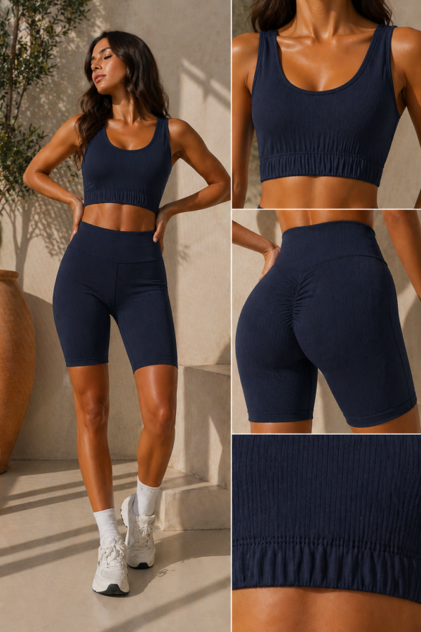 Ribbed Sculpt Set – Blue