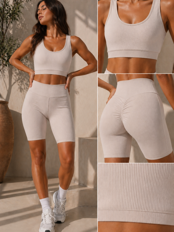 Ribbed Sculpt Set – Beige