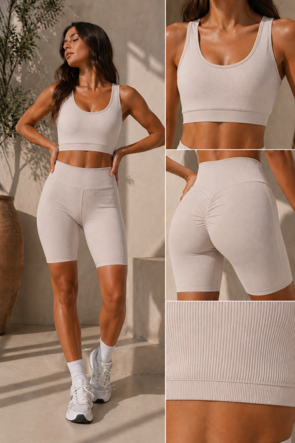 Ribbed Sculpt Set – Beige