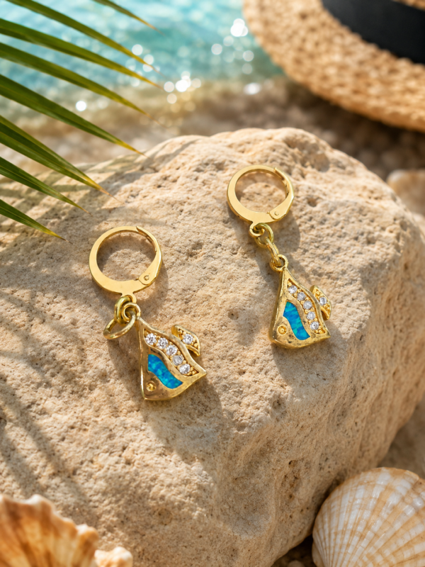 Golden Fish Earrings