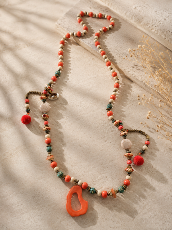 Coral Breeze Boho Necklace