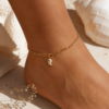 Whale Charm Anklet – Gold Edition