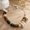 Boho Shell Anklet – Evil Eye Edition