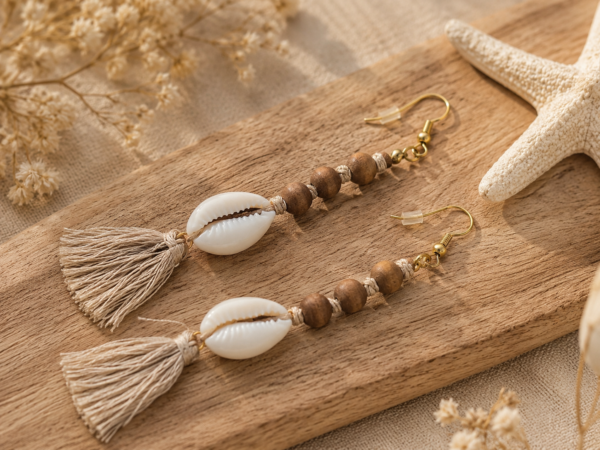Boho Shell Tassel Earrings