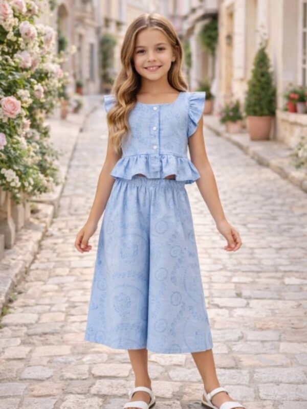 Blue Breeze Ruffle Set
