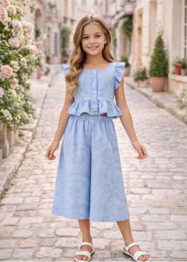 Blue Breeze Ruffle Set