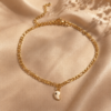 Whale Charm Anklet – Gold Edition