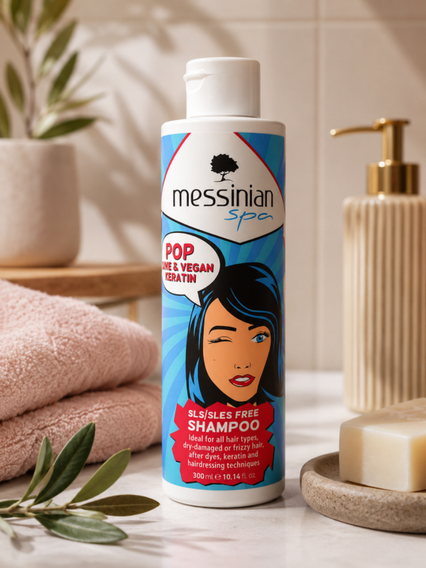 Messinian Spa POP Olive & Vegan Keratin Shampoo 300ml