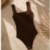 Essential Square  Bodysuit-black