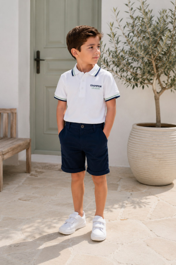 Little Gentelman polo set -White