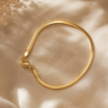 Gold Flat Snake Chain Bracelet
