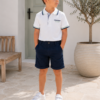Little Gentelman polo set -White