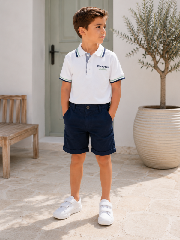 Little Gentelman polo set -White