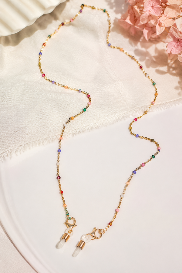 Color Beads Glasses Chain