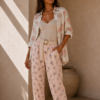 Floral Breeze Pants-pink