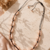 Rose Gold Shell Cord Necklace