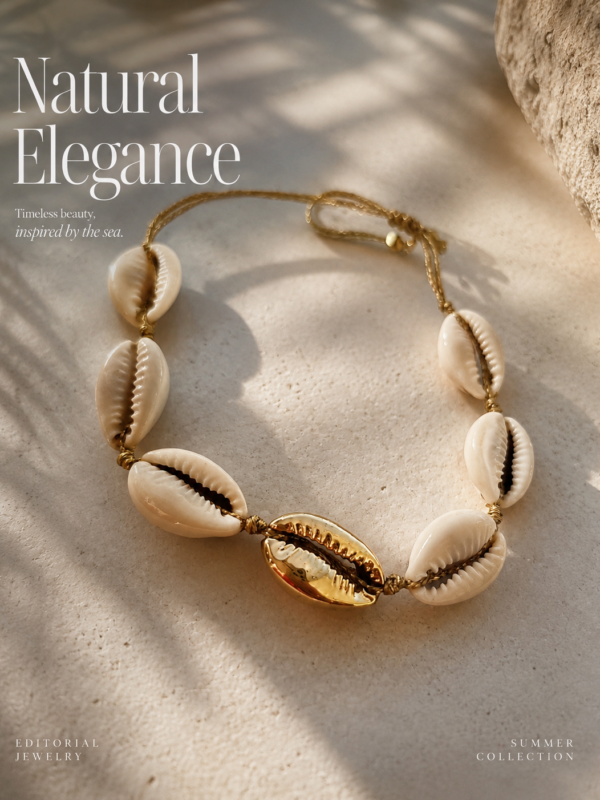 Golden Shell Cord Bracelet