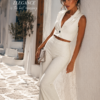 Straw Touch Tailored Set – White