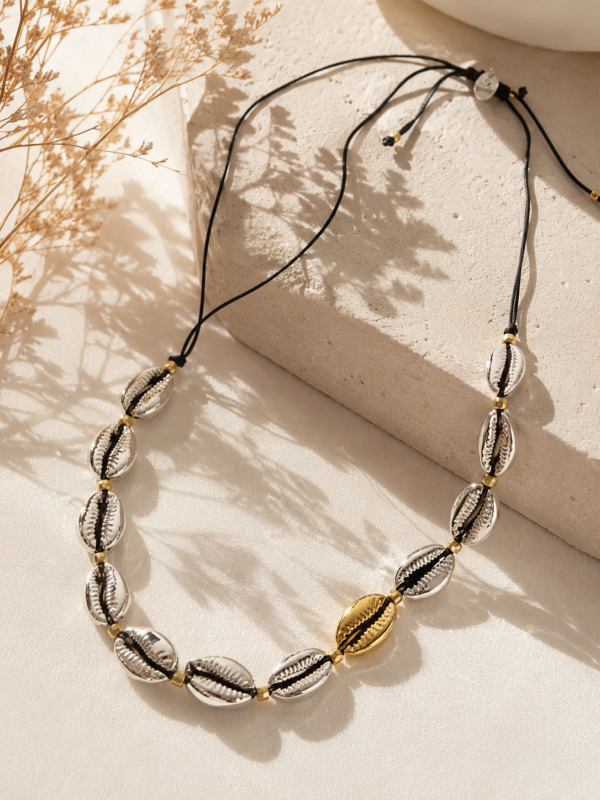 Mixed Shell Cord Necklace
