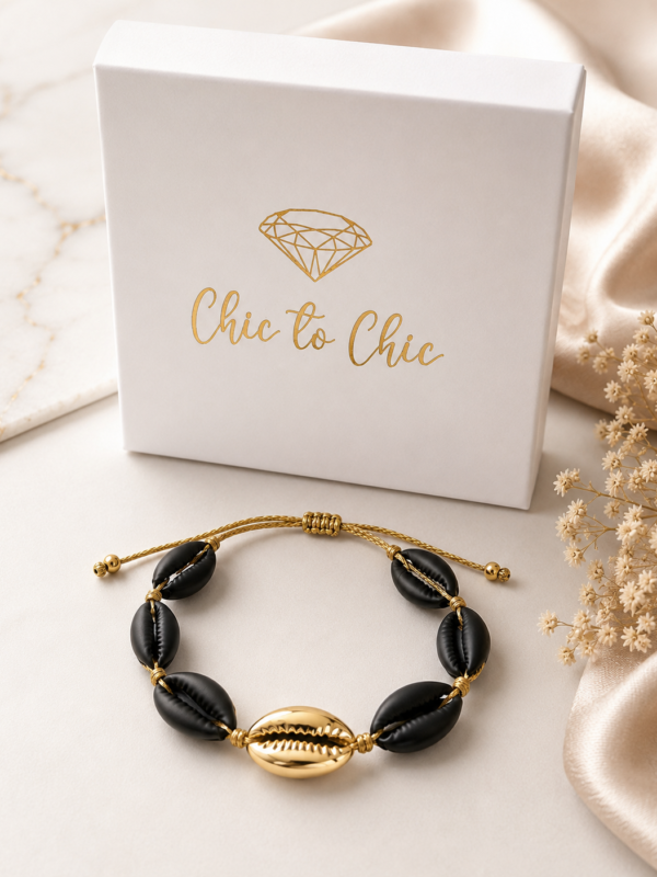 Shell Charm Cord Bracelet
