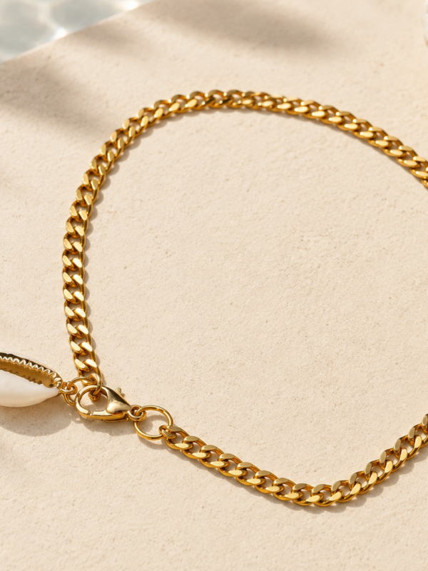 Golden Shell Anklet